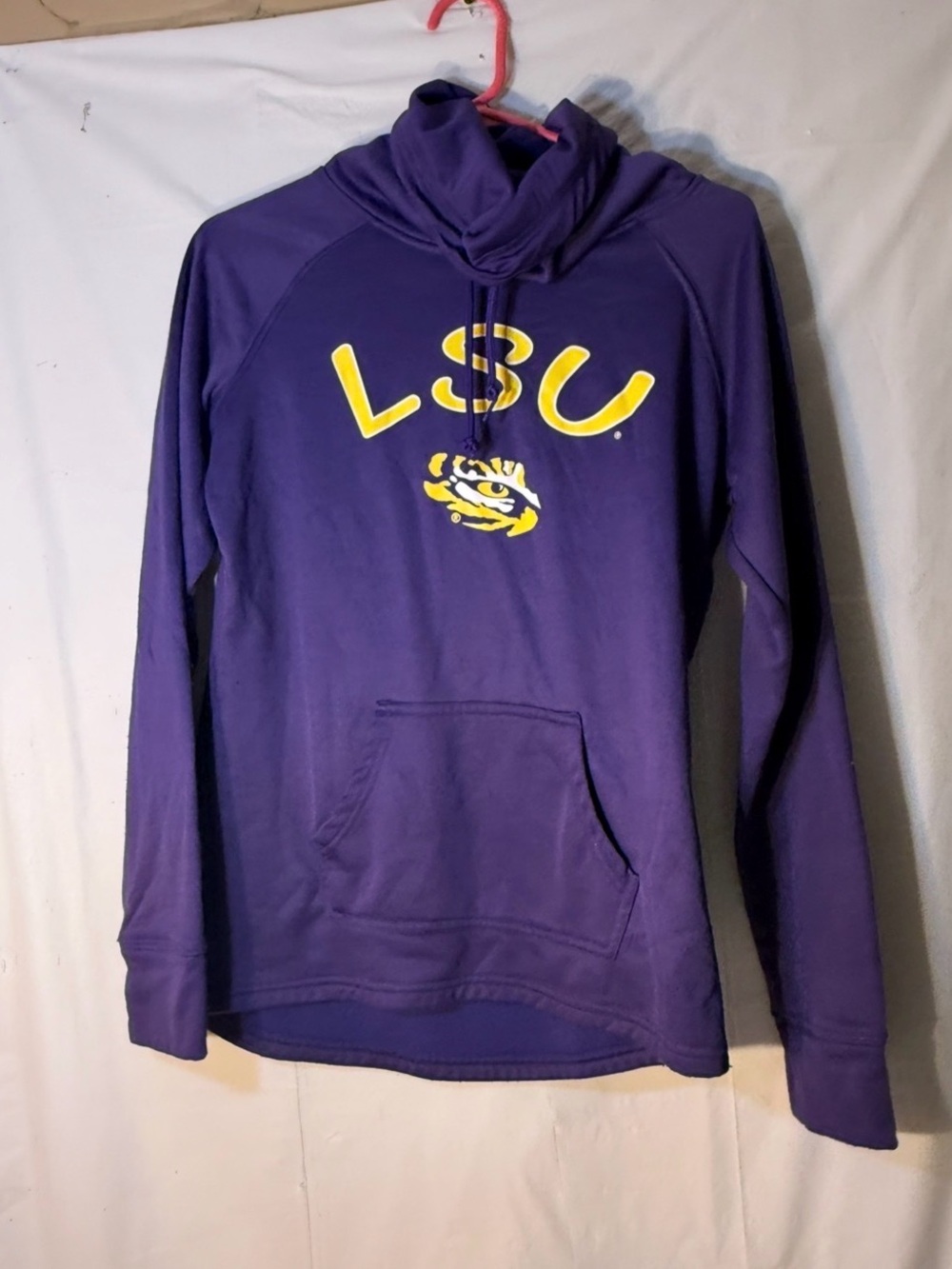 Colosseum LSU women's cowl neck pullover hoodie size medium